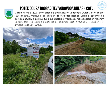 Izgradnja vodovoda Dular Cofl 11. 6. 